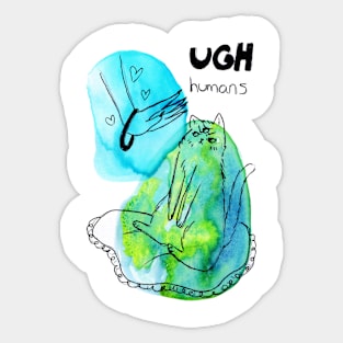 Ugh Humans - Triclops Alien Cat Sticker